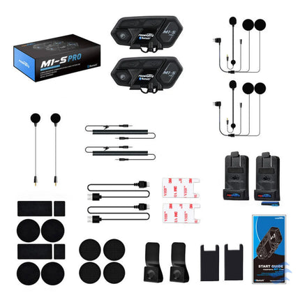 Fodsports M1 S Pro motorcycle intercom two pack (black) Intercoms