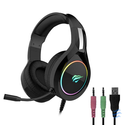 Gaming headphones Havit GAMENOTE H2232D RGB USB + 3.5mm Wired