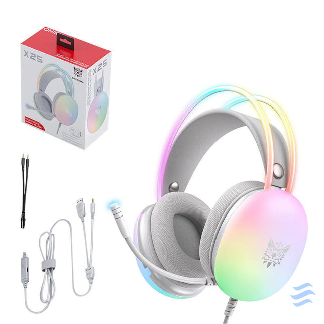 Gaming headphones ONIKUMA X25 White Wired