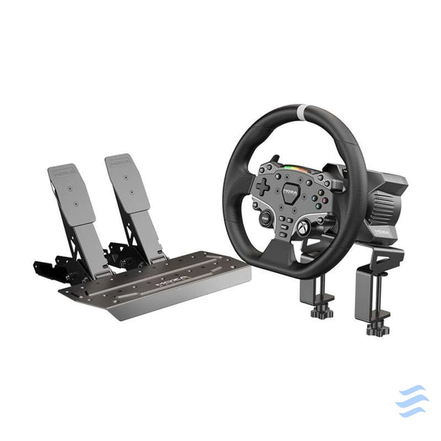 Gaming set R3 base + ES steering wheel + SRP Lite pedals + Moza Racing R3 RS053 clamps (X BOX PC) Racing simulation