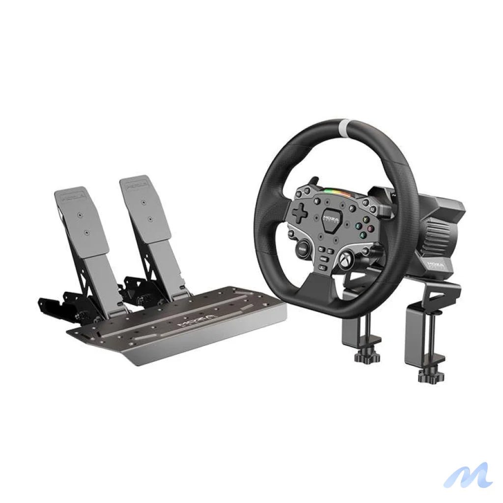 Gaming set - R3 base + ES steering wheel + SRP-Lite pedals + Moza Racing R3 RS053 clamps (X-BOX, PC)
