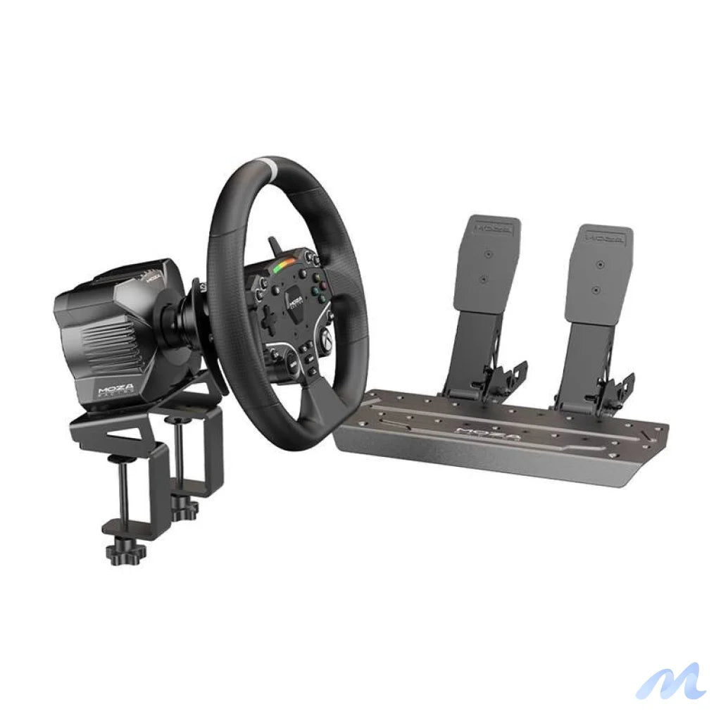 Gaming set - R3 base + ES steering wheel + SRP-Lite pedals + Moza Racing R3 RS053 clamps (X-BOX, PC)