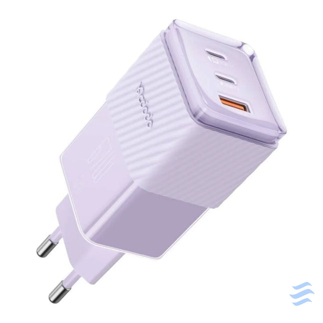 GaN 67W mains charger Mcdodo CH 1502 2x USB C USB A (purple) mains chargers