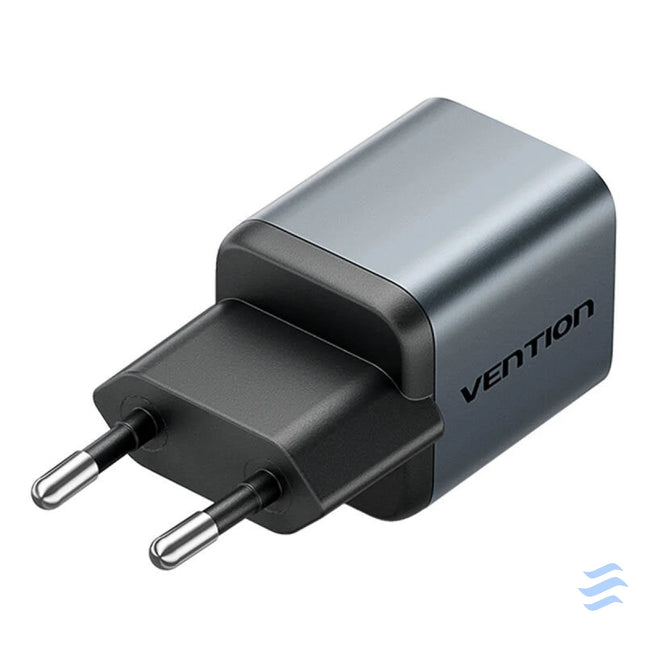 GaN Vention USB C 20W Charger + USB C L 1m Cable (Gray) mains chargers
