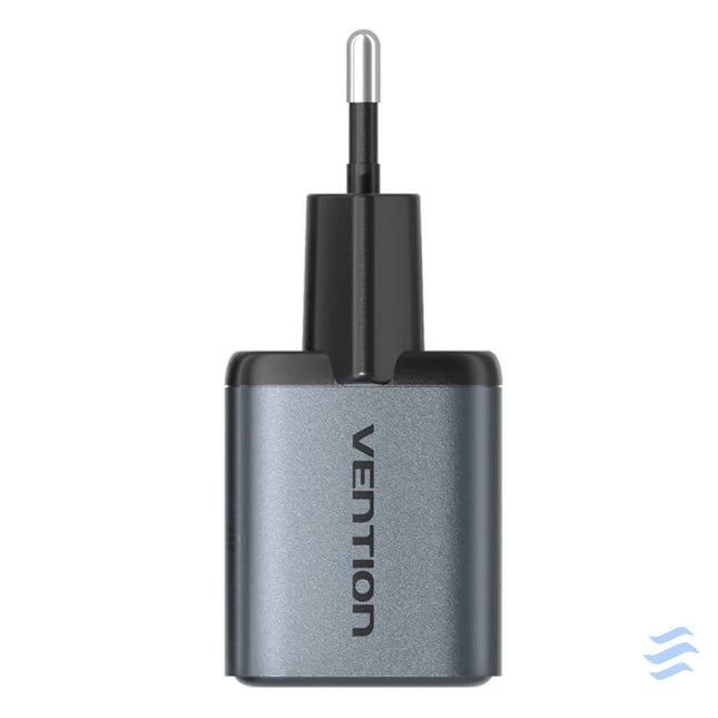 GaN Vention USB C + USB A 30W Charger (Gray) mains chargers