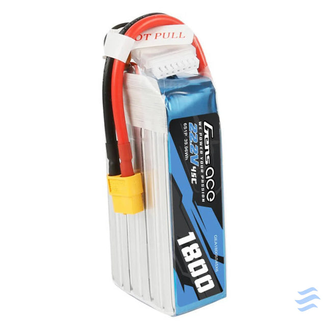 Gens ace 1800mAh 22.2V 45C 6S1P Lipo Battery Pack Lithium and NiMH