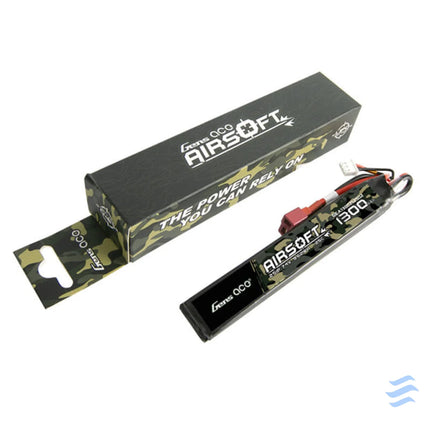 Gens ace 25C 1300mAh 2S1P 7.4V Saddle Airsoft Gun Lipo Battery with T Plug Lithium and NiMH