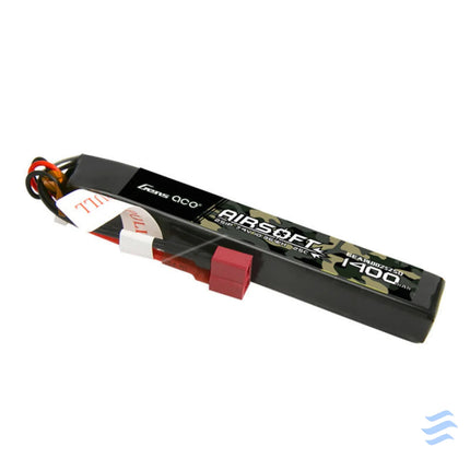 Gens ace 25C 1400mAh 2S1P 7.4V Airsoft Gun Lipo Battery with T Plug Lithium and NiMH