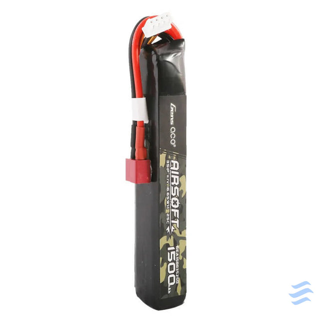 Gens ace 25C 1500mAh 3S1P 11.1V Airsoft Gun Lipo Battery with T Plug Lithium and NiMH