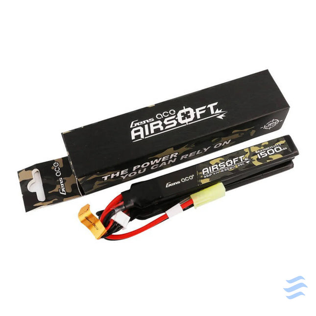 Gens ace 25C 1500mAh 3S1P 11.1V Nunchuck 3X Airsoft Gun Lipo Battery with mini Tamiya Plug Lithium and NiMH