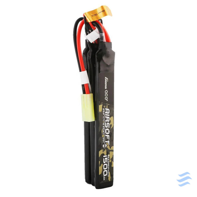 Gens ace 25C 1500mAh 3S1P 11.1V Nunchuck 3X Airsoft Gun Lipo Battery with mini Tamiya Plug Lithium and NiMH