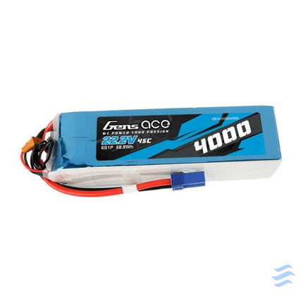 Gens Ace 4000mAh 22.2V 45C 6S1P battery Lithium and NiMH