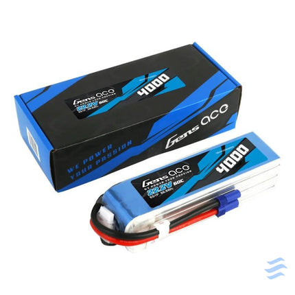 Gens Ace 4000mAh 22.2V 60C 6S1P EC5 battery Lithium and NiMH
