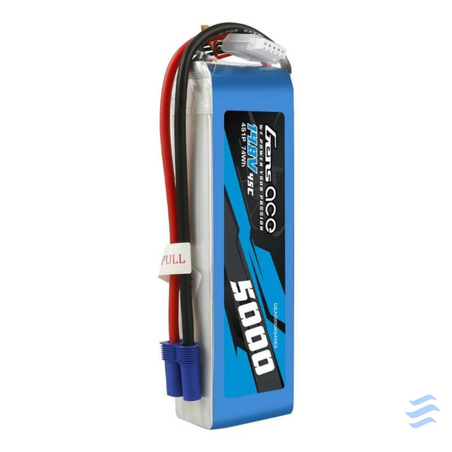 Gens Ace 5000mAh 14.8V 45C 4S1P battery Lithium and NiMH