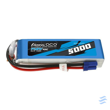 Gens Ace 5000mAh 14.8V 45C 4S1P battery Lithium and NiMH