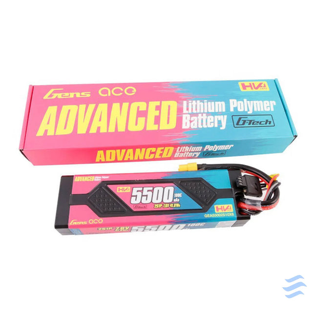 Gens ace Advanced 5500mAh 7.6V 100C 2S1P HardCase Lipo Battery Pack with XT60 Lithium and NiMH
