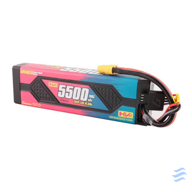Gens ace Advanced 5500mAh 7.6V 100C 2S1P HardCase Lipo Battery Pack with XT60 Lithium and NiMH