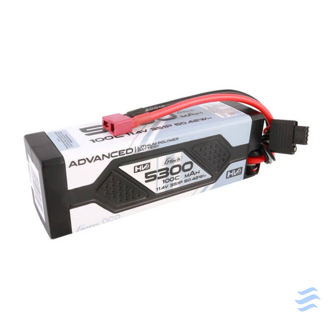 Gens ace Advanced G Tech 5300mAh 11.4V 3S1P 100C HV car Lipo Battery Pack Hardcase with Deans Plug Lithium and NiMH