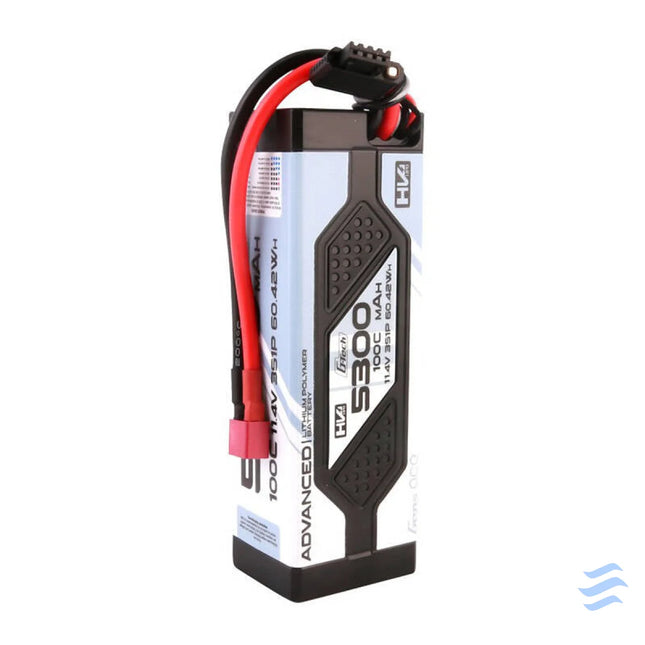 Gens ace Advanced G Tech 5300mAh 11.4V 3S1P 100C HV car Lipo Battery Pack Hardcase with Deans Plug Lithium and NiMH