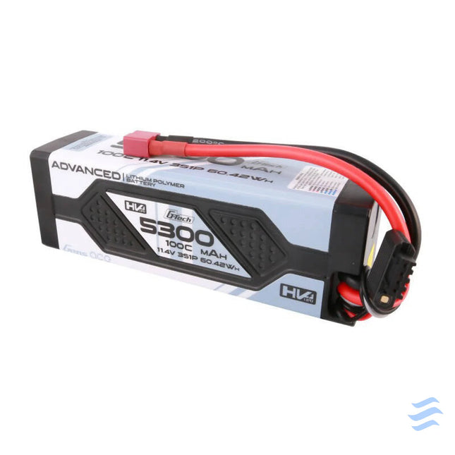 Gens ace Advanced G Tech 5300mAh 11.4V 3S1P 100C HV car Lipo Battery Pack Hardcase with Deans Plug Lithium and NiMH