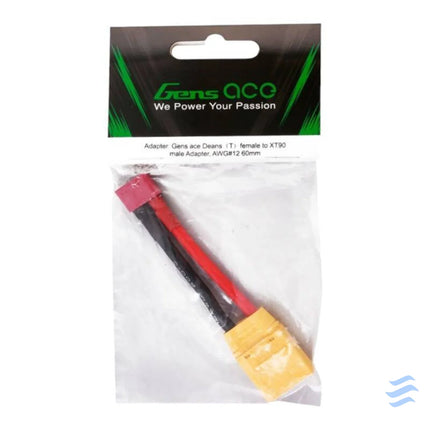 Gens ace Gens ace Deans(T) female to XT90 male Adapter AWG#12 60mm?T?female to XT90 male Adapter AWG#12 60mm Accessories