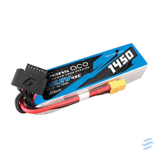 Gens Ace G Tech 1450mAh 22.2V 45C 6S1P Lipo Battery Pack with XT60 Plug Lithium and NiMH