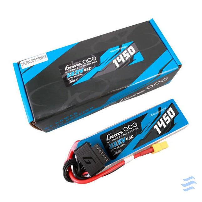Gens Ace G Tech 1450mAh 22.2V 45C 6S1P Lipo Battery Pack with XT60 Plug Lithium and NiMH