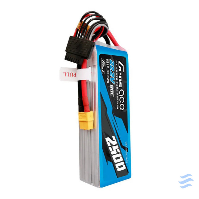 Gens ace G Tech 2500mAh 22.2V 80C 6S1P Lipo Battery Pack with XT60 plug Lithium and NiMH