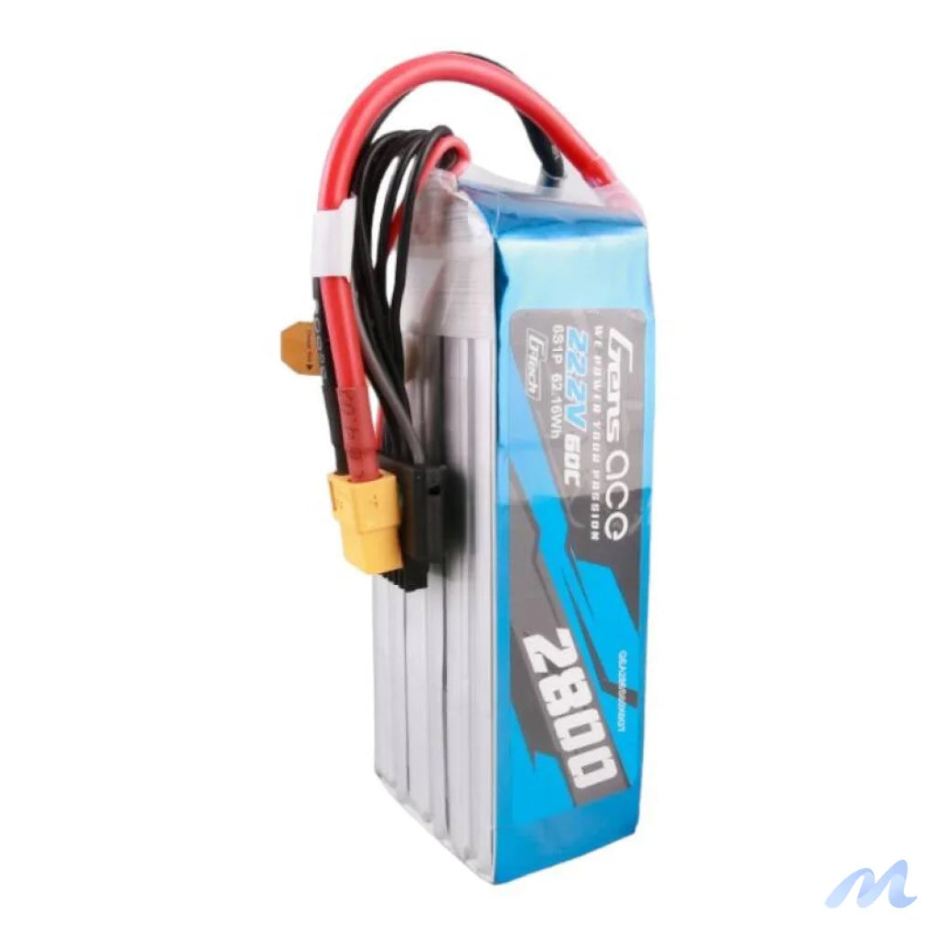 Gens ace G-Tech 2800mAh 22.2V 60C 6S1P Lipo Battery Pack with XT60 plug