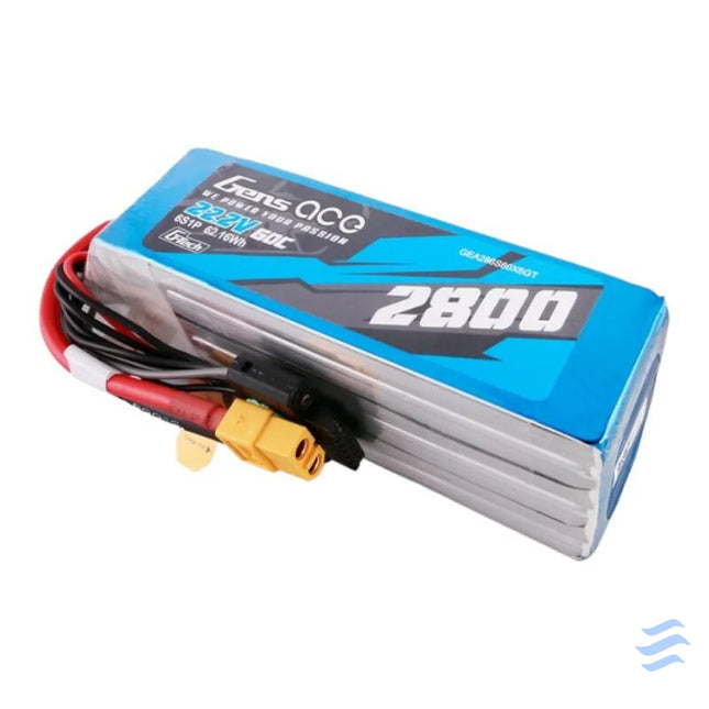 Gens ace G Tech 2800mAh 22.2V 60C 6S1P Lipo Battery Pack with XT60 plug Lithium and NiMH