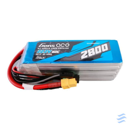 Gens ace G Tech 2800mAh 22.2V 60C 6S1P Lipo Battery Pack with XT60 plug Lithium and NiMH