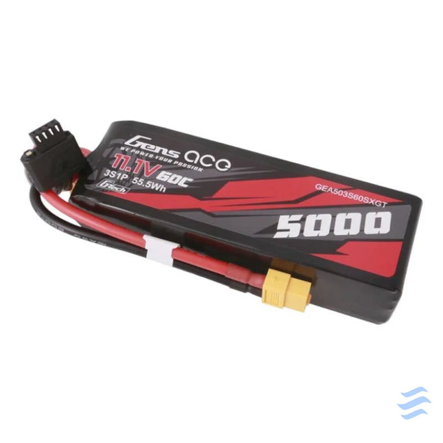 Gens ace G Tech 5000mAh 11.1V 60C 3S1P Lipo With XT60 Plug Lithium and NiMH