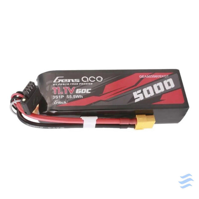 Gens ace G Tech 5000mAh 11.1V 60C 3S1P Lipo With XT60 Plug Lithium and NiMH