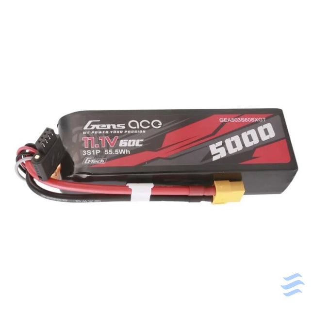 Gens ace G Tech 5000mAh 11.1V 60C 3S1P Short Size Lipo With XT60 Plug Lithium and NiMH