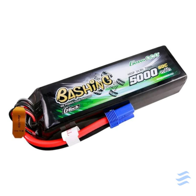 Gens ace G Tech 5000mAh 14.8V 4S1P 60C Lipo Battery Pack with EC5 Plug Bashing Series Lithium and NiMH