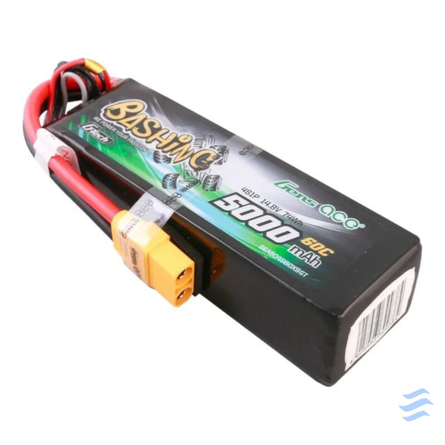 Gens ace G Tech 5000mAh 14.8V 4S1P 60C Lipo Battery Pack with XT90 Plug Bashing Series Lithium and NiMH