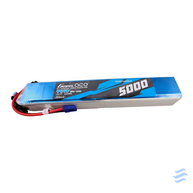 Gens ace G Tech 5000mAh 60/120C 44.4V 12S1P Lipo Battery Pack with EC5 Plug Lithium and NiMH