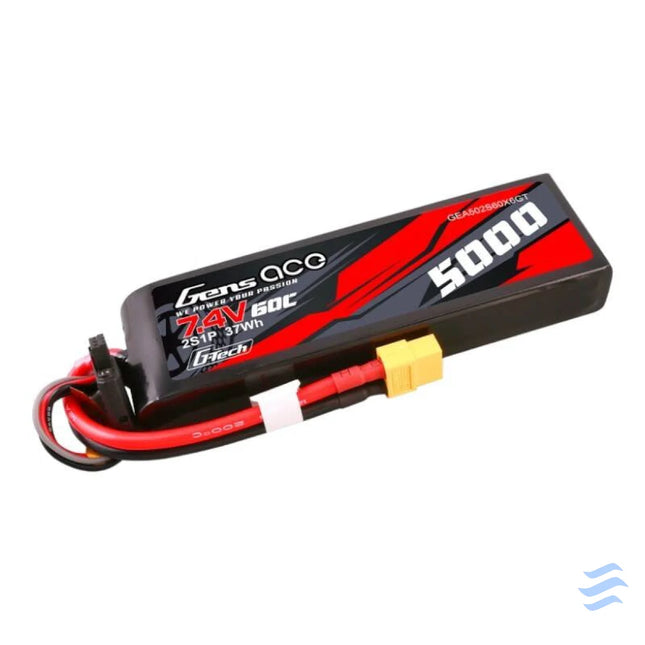 Gens ace G Tech 5000mAh 7.4V 60C 2S1P Lipo PC material case with XT60 Plug Lithium and NiMH