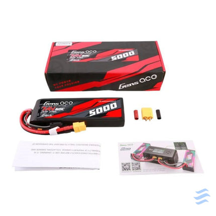 Gens ace G Tech 5000mAh 7.4V 60C 2S1P Lipo PC material case with XT60 Plug Lithium and NiMH