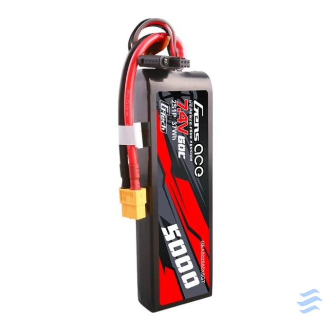 Gens ace G Tech 5000mAh 7.4V 60C 2S1P Lipo PC material case with XT60 Plug Lithium and NiMH