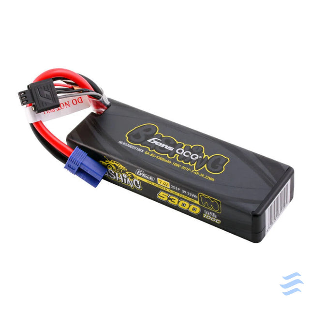 Gens ace G Tech 5300mAh 7.4V 100C 2S1P Lipo z EC5 Lithium and NiMH