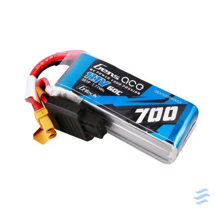 Gens ace G Tech 700mAh 11.1V 60C 3S1P Lipo Battery Pack Lithium and NiMH
