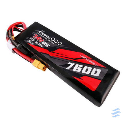 Gens ace G Tech 7600mAh 7.4V 60C 2S2P Lipo Battery PC mat Battery Lithium and NiMH