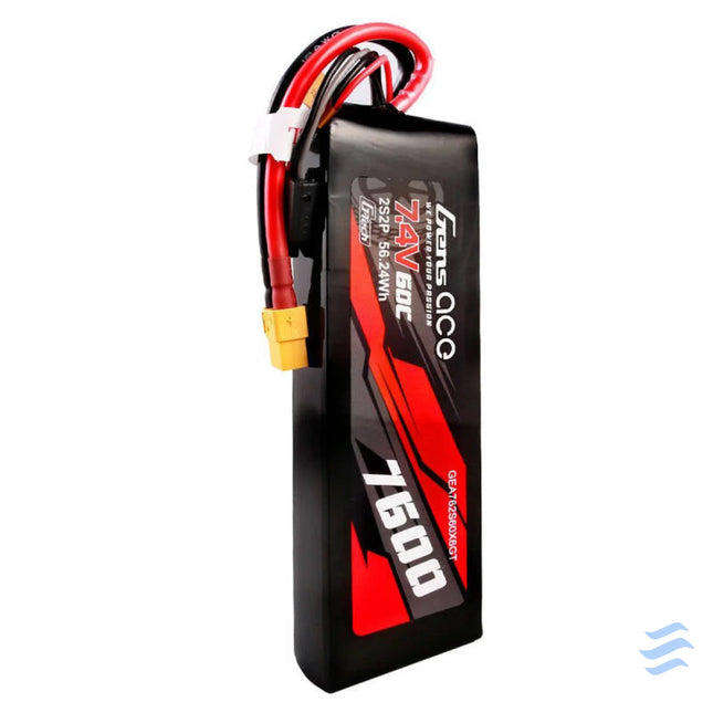 Gens ace G Tech 7600mAh 7.4V 60C 2S2P Lipo Battery PC mat Battery Lithium and NiMH