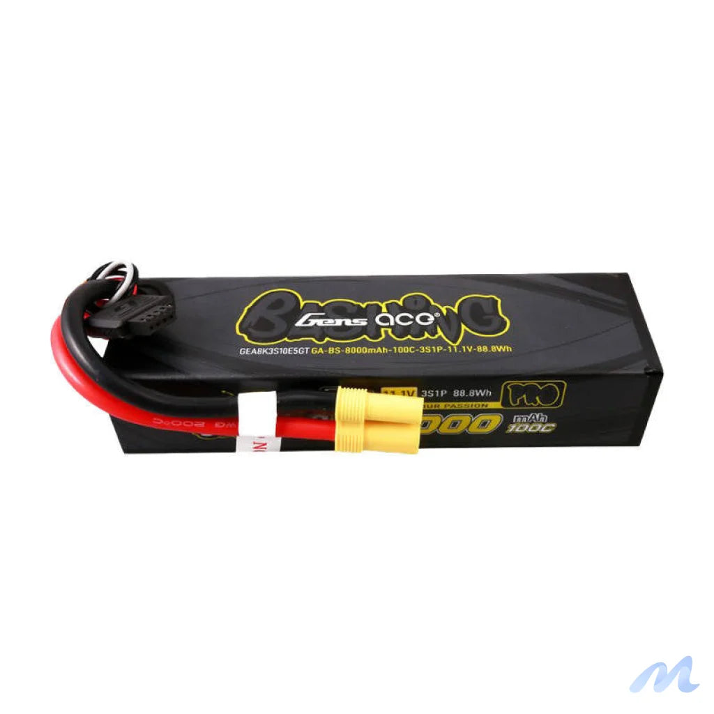Gens ace G-Tech 8000mAh 11.1V 100C 3S1P Lipo Battery Pack with EC5-Bashing Series