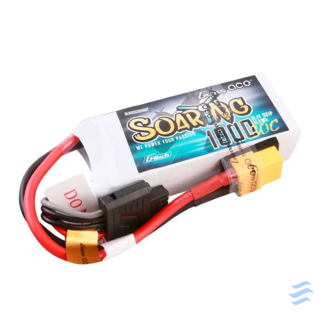 Gens ace G Tech Soaring 1000mAh 11.1V 30C 3S1P Lipo Battery Lithium and NiMH