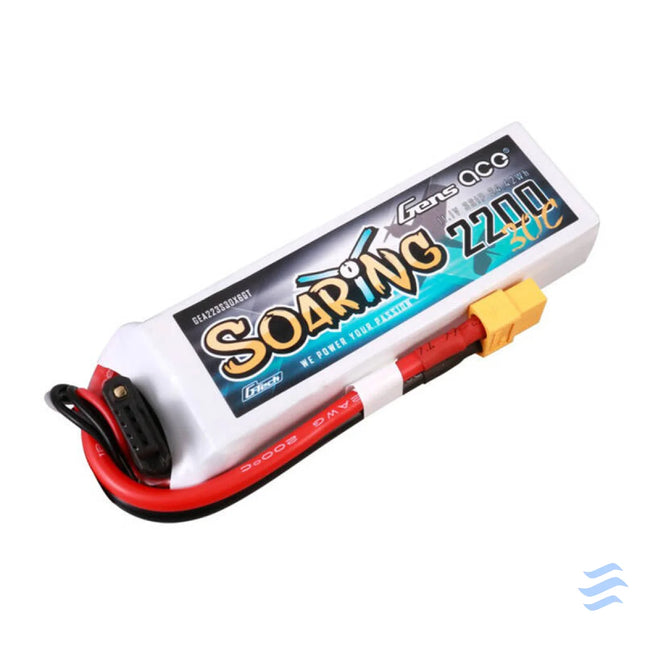 Gens ace G Tech Soaring 2200mAh 11.1V 30C 3S1P Lipo Batte Lithium and NiMH
