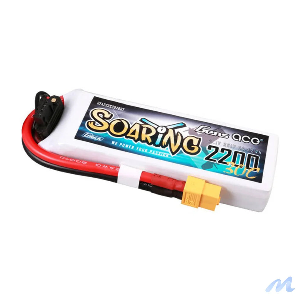 Gens ace G-Tech Soaring 2200mAh 11.1V 30C 3S1P Lipo Batte