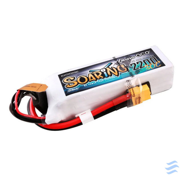 Gens ace G Tech Soaring 2200mAh 14.8V 30C 4S1P Lipo Battery Pack with XT60 plug Lithium and NiMH