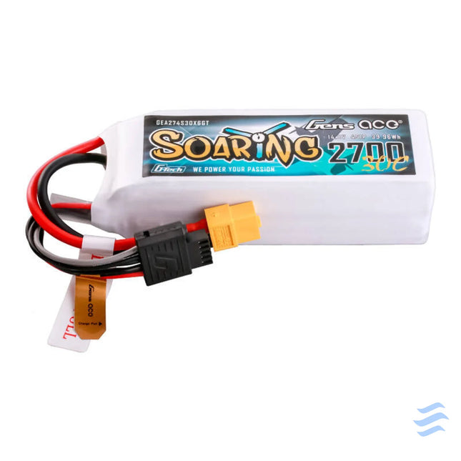 Gens ace G Tech Soaring 2700mAh 14.8V 30C 4S1P LiPo XT60 Lithium and NiMH